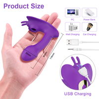 Vibrateur de culotte portable 2 en 1 contrôlé par application, vibrateur papillon suceur de clitoris, stimulation du point G, jouet pour adultes pour femmes