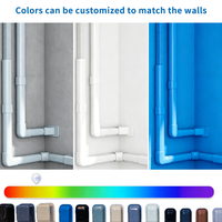 Couverture décorative en PVC blanc résistant aux UV pour unité extérieure de climatiseur split, kit de protection contre les intempéries pour ligne de tuyauterie