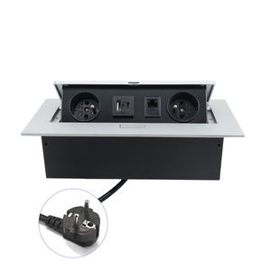 Bureau USB A + C chargeur RJ45 CAT6 CAT6A prise multifonction cachée 2AC prise de bureau <span class=keywords><strong>pop</strong></span>-up française - Product Image 2