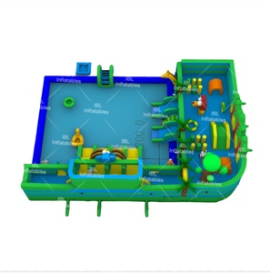 Parc aquatique gonflable de <span class=keywords><strong>jungle</strong></span> d'usine OEM, parc aquatique gonflable commercial avec piscine et toboggan aquatique pour aire de jeux extérieure - Product Image 4