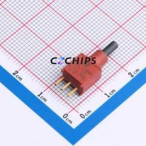 EP12SD1CBE Push Button Switch Through hole Component (THT) Switch Single Pole Double Throw IP57 Through Hole Black - Product Image 1