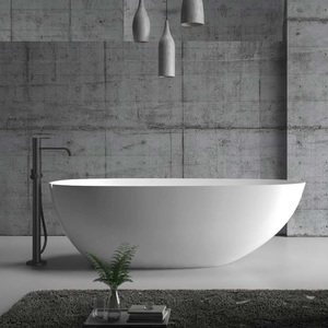 Vasca da Bagno di Lusso in Pietra Artificiale con Texture Ardesia, Autoportante per un Bagno Confortevole - Product Image 2