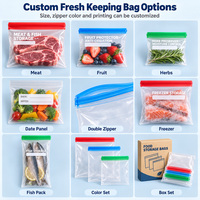 Sacs en PET Mylar personnalisés scellés sur 3 côtés, imprimés en héliogravure, de qualité alimentaire, pour la conservation des fruits, légumes, viandes et lait au réfrigérateur