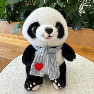 Oso Panda Animal de peluche de juguete con suéter con bufanda Cuerpo lindo Muñeca grande suave Panda Kawaii Gran regalo para niño niña - Product Image 5