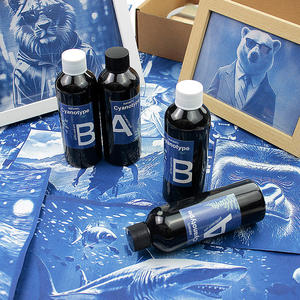 Cianotipo Kit di verniciatura solare ad alta sensibilità A/B 100ml per principianti fai da te Tutorial di arte stampa solare su carta laccata prodotto - Product Image 1