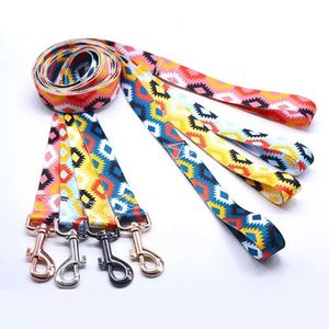 Hot Sell Colorful Adjustable Webbing Durable Sublimation Printed <b>Personalised</b> Collars & Leashes Set Nylon Leash <b>Dog</b> Pet <b>Harness</b> - Product Image 1