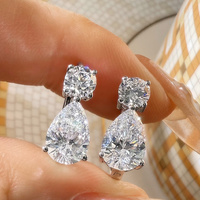 1 karaat briljant geslepen laboratorium gekweekte diamant mini cirkel oorbellen PT950 unisex IGI gecertificeerd Valentijnsdag verjaardag jubileum cadeau