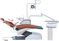 Fauteuil dentaire complet avec capteur, éclairage LED, visualiseur de radiographie intégré, moteur DC silencieux 24V, équipement de traitement dentaire