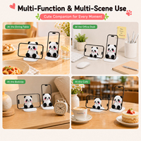 Soporte para Teléfono Móvil Personalizado con Diseño de Panda, Accesorio de Escritorio Promocional, Soporte Horizontal y Vertical para Oficina y Hogar