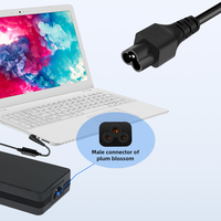 Câble d'extension d'alimentation XUZHAO XZ-C6 & XZ-C5 20A 250V en cuivre/PVC avec connecteurs IEC C5/C6 IP20, options de longueur 1-2m
