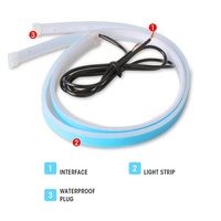 Lumière DRL universelle 30 cm 45 cm 60 cm, article souple, lampe à flux, bande LED flexible, lumière de jour LED
