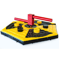 Bras rotatif mécanique éliminateur de jeu meltdown machine à balayeuse gonflable debout dernière personne