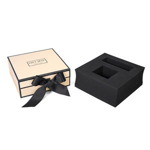 Piccola scatola regalo in cartone di cosmetici di lusso personalizzati inserto in schiuma EVA goffratura per carta cosmopolita con profumo lucidalabbra - Product Image 4