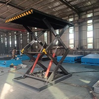 Plateforme élévatrice à ciseaux électrique robuste Xinchaoyue, hauteur maximale 15 m, capacité 3000 kg, table de travail 2 m x 2 m, rouge, capacité 4 personnes