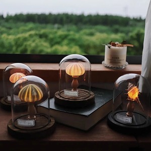 <b>Shell</b> Sea Urchin Lamp Study Desk Decoration Ornament Indoor Room Bedside Night <b>Light</b> Handmade Diy Material Package Holiday Gift - Product Image 1