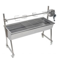Grill rotissoire en acier inoxydable Minion de 1200 mm, hauteur réglable, barbecue au charbon de bois, rôtissoire pour la cuisson en plein air