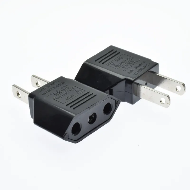 Adaptador de viaje universal - 2 puertos USB wonplug Adaptador de enchufe  de alimentación internacional Adaptador de cargador de pared pequeño para