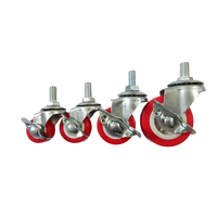Vente directe d'usine Roue pivotante universelle en PVC pour meubles Chariot à roulettes Vis M6 M8 M10 Matériau plastique Hôpitaux Hôtels