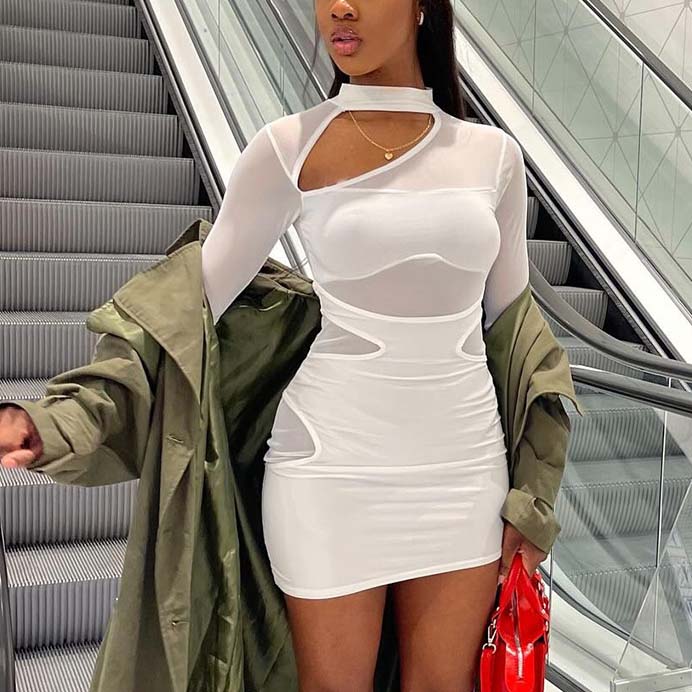 Women Hollow Long Sleeve Sexy Mesh Patchwork Dress| Alibaba.com Women Hollow Long Sleeve Sexy Mesh Patchwork Dress| Alibaba.com