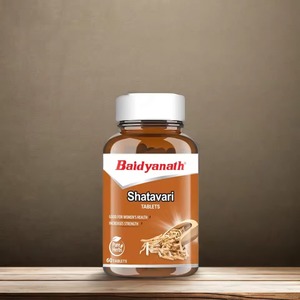 Baidyanath Shatavari Tablets 60 Count Bottle Packaging Herbal Supplements Regulate Menstrual Cycles Food Grade <b>Extraction</b> - Product Image 1