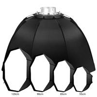 Boîte à lumière octogonale portable 65/90/120 cm avec grille en nid d'abeille Boîte à lumière Bowen's Mount pour la photographie