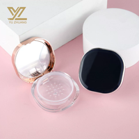 Boîtier compact vide pour poudre pressée, vente en gros, avec miroir de courtoisie, étui de rangement cosmétique, pour poudre libre, à couvercle rabattable, en plastique imprimé UV