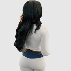 Sudadera con capucha de manga larga informal con cremallera y bloques de color, estilo ajustado, nueva colección de otoño e invierno, superventas para mujer a la moda. - Product Image 3