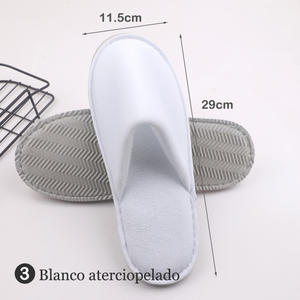 Pantoufles jetables en coton de haute qualité Haofei 5 étoiles, semelle blanche, dégradables, confortables - Product Image 6