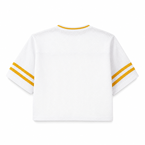 Women Cropped <b>Mesh</b> Football Jersey Custom Logo Screen Print Breathable <b>Mesh</b> Fabric Fashion <b>Crop</b> Sports Tee Team Wholesale Custom - Product Image 2