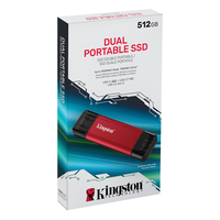 SSD portable double, USB Type-A et Type-C, vitesse allant jusqu’à 1 050 Mo/s, capacités de 512 Go, 1 To et 2 To,