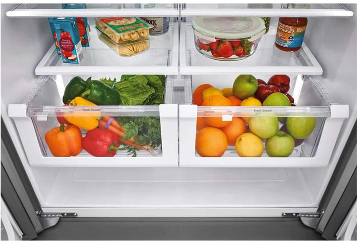 740L New Stainless Steel French Door Refrigerator for Home Use