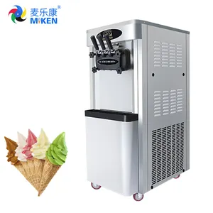Máquina de aperitivos congelados de acero inoxidable, máquina para hacer helados suaves, máquina de helados suaves