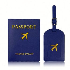 Elegante Tarjetero con Bloqueo RFID, Cartera para Pasaporte, Cartera de Viaje Segura de Cuero PU con Estampado en Caliente para Oficina y Material Escolar - Product Image 2