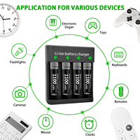 Batterie rechargeable au lithium-ion AAA 1,5 V 1100 mWh avec logo personnalisé pour serrure intelligente et télécommande