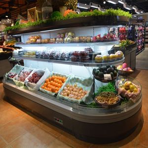 La parte superior de la puerta de vidrio comercial abierto AHT tipo pecho isla congelador utilizado para supermercado - Product Image 5