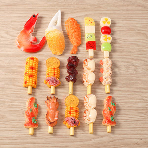 Wenyi, 4 Piezas por Paquete: Nuevos Accesorios Realistas <span class=keywords><strong>de</strong></span> Comida, <span class=keywords><strong>Cangrejo</strong></span> y Brochetas, Funda para Teléfono, Imán para Refrigerador, Colgante <span class=keywords><strong>de</strong></span> Resina - Product Image 2