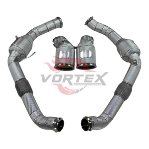 ท่อดาวน์ไปป์และท่อด้านหน้า200กระแสน้ำวนไหลสูงสำหรับท่อไอเสียประสิทธิภาพ976ของปอร์เช่พานาเมร่าพร้อมระบบป้องกันความร้อนแบบบูรณาการ - Product Image 2