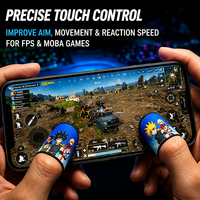 Manchettes de doigts pour jeux vidéo conçues sur mesure : Toucher soyeux et réactivité tactile, légères et respirantes.