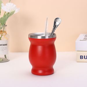 Taza Aislada de Forma Curva, de Acero Inoxidable, Cuerpo Ligero, para Uso Diario en el Hogar - Product Image 2