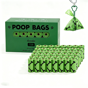 Sacs à déjections canines jetables en polyester écologique avec logo personnalisé, imperméables, en vrac, pour les voyages et l'extérieur - Product Image 1