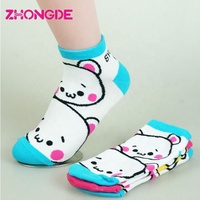 Chaussettes pour enfants en coton tricoté, motif ours de dessin animé, rayures, animaux, chat, chien, personnage de dessin animé, drôle, chaussettes transparentes pour enfants
