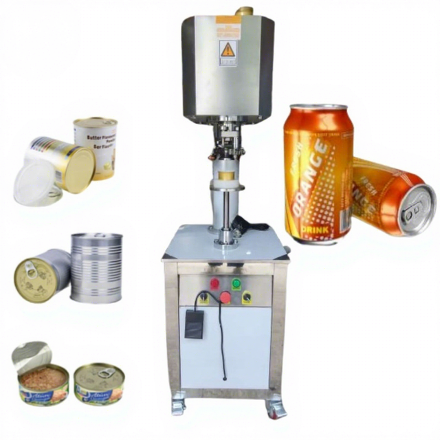Automatic Tin Can Sealer Sealing Machine For Food Canning Industrial Metal Container Packing