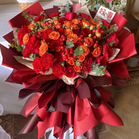 Papel de Envolver Flores Coreano Grueso de Doble Cara, Suministros para Floristería, Papel de Envolver Floral Impermeable, Precio de Fábrica, en Existencia