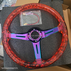 Universal 14 pulgadas 10 colores acrílico Car Tuning Parts Racing Drifting volante - Product Image 4