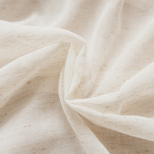 Vente en gros Hôtel Beige lin <span class=keywords><strong>Tulle</strong></span> rideaux rideaux, personnalisé prêt à l'emploi lin transparent Cortinas - Product Image 3