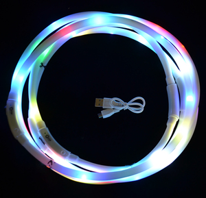 Collar de Silicona para Perro con Luces LED Intermitentes, Resistente al Agua, Recargable por USB, con Diseño de Puntos, para Todas las Estaciones - Product Image 1