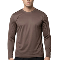 T-shirts de luxe vierges à manches longues en coton double mercerisé de haute qualité, couleur unie, vente en gros, directement de l'usine