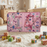 Tableau d'activités Montessori en feutre, jouets sensoriels éducatifs pour tout-petits, développement de la motricité fine, jeu silencieux, école
