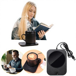 Calentador de Tazas Inalámbrico con Función de Carga, <span class=keywords><strong>Taza</strong></span> Térmica con Apagado Automático y Control Táctil para Teléfono Móvil, Alimentado <span class=keywords><strong>por</strong></span> <span class=keywords><strong>USB</strong></span> - Product Image 1