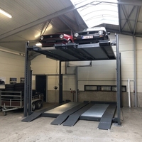 Desiree DFP608 – Nouveauté : Système de stockage de voitures hydraulique à 3 niveaux, empilable, pour garage domestique, hobby ou usage commercial, avec colonnes connectables, capacité 4 places